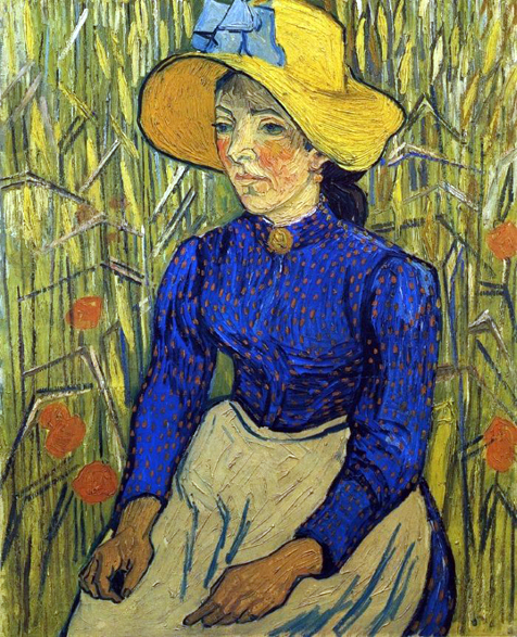 Peasant Girl with Yellow Straw Hat: 1890