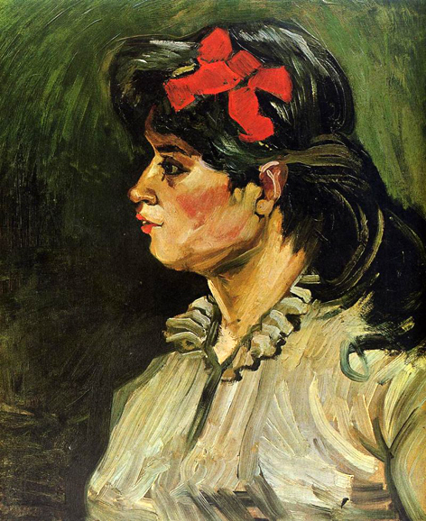 Portrait of a Woman with a Red Ribbon: 1885