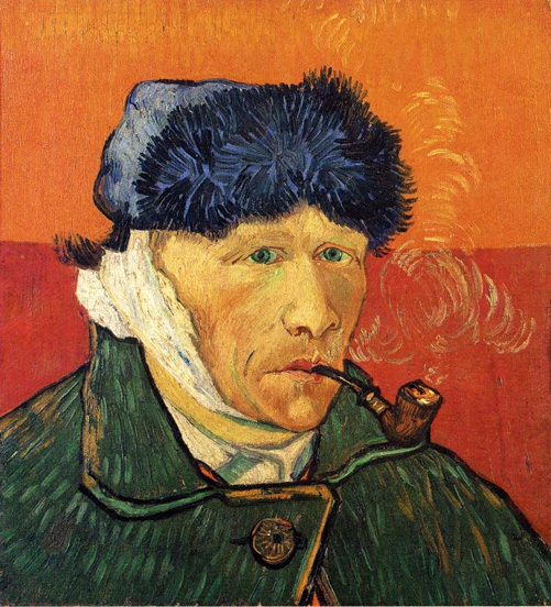 Self-Portrait with Bandaged Ear and Pipe: 1889