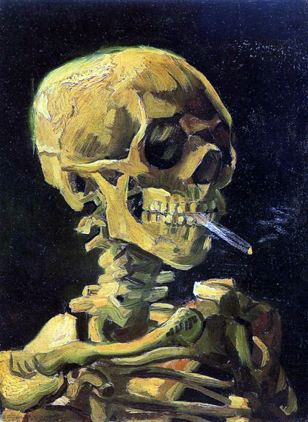 Skull with Burning Cigarette: 1885