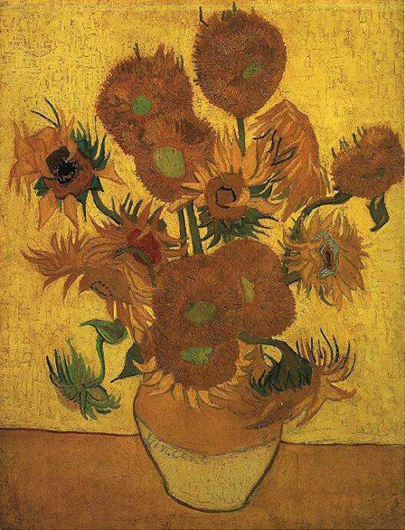 Vase with Fifteen Sunflowers Arels: January 1889