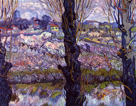 View of Arles, Flowering Orchards, Spring 1889
