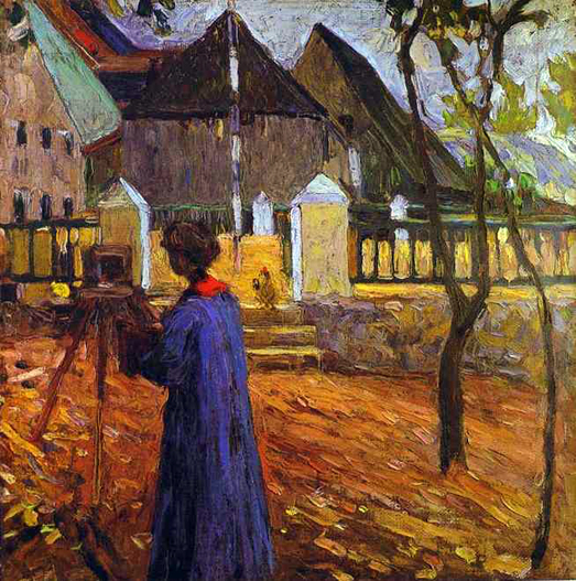 Gabriele Munter Painting in Kallmunz: 1903