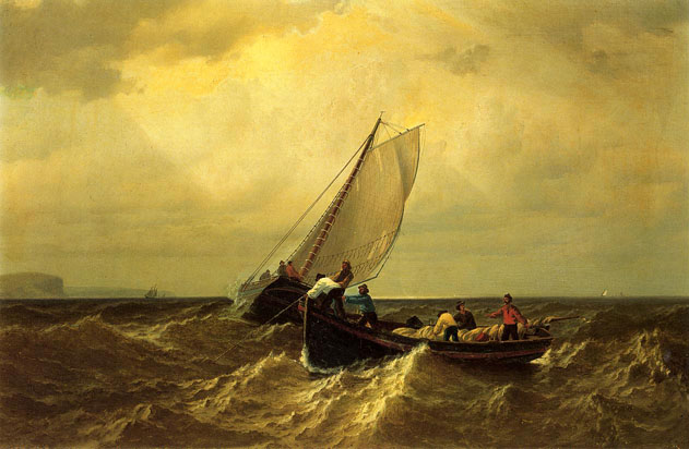 Fishing Boats on the Bay of Fundy: ca 1860