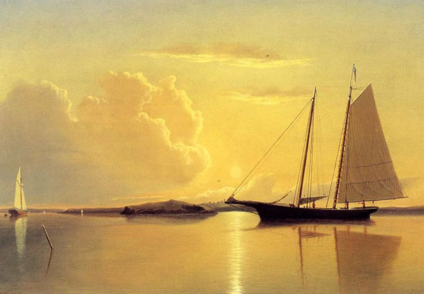 Schooner in Fairhaven Harbor, Sunrise