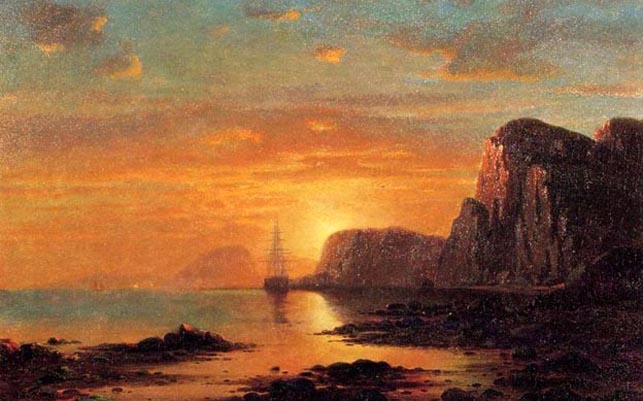 Seascape Cliffs at Sunset