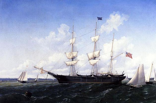 Whaling Bark 'J. D. Thompson' of New Bedford