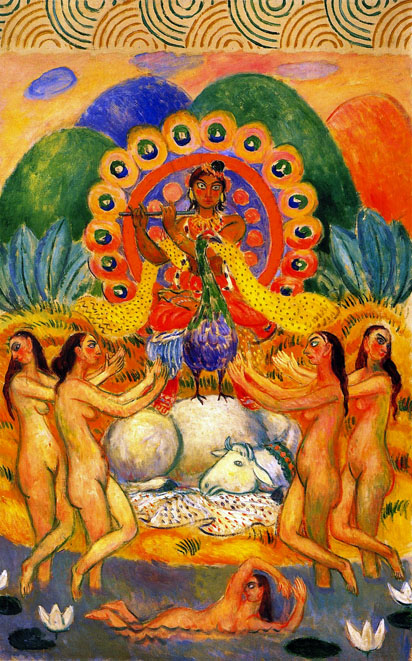 Buddha and the Maidens - (A Decoration): ca 1916