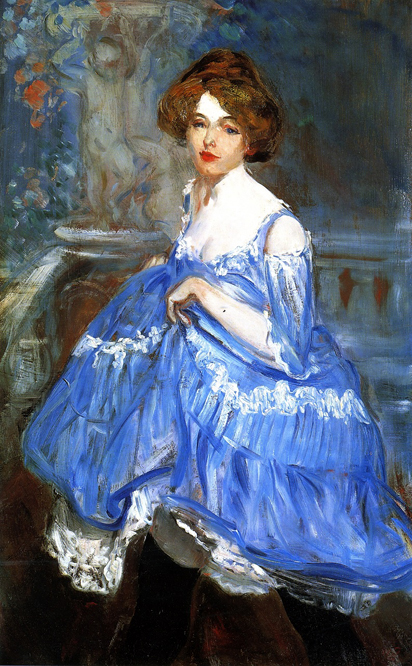 Dancer in Blue: ca 1905