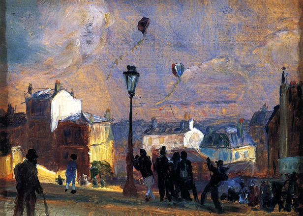 Flying Kites, Montmartre (Study): 1906