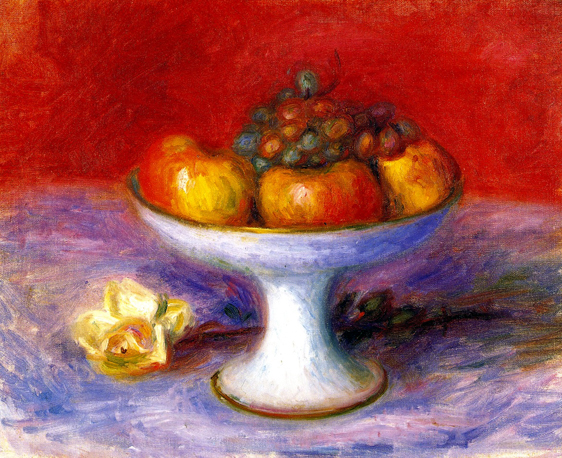 Fruit and a White Rose: ca 1930-39