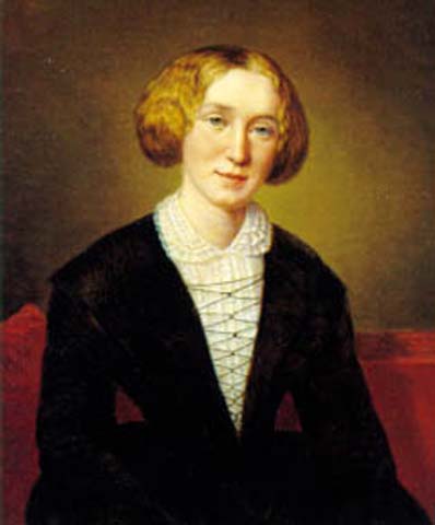 George Eliot at 30, painted by Francois D'Albert Durade