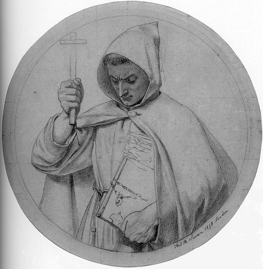 Study of a Monk Representing the Catholic Faith: 1848
