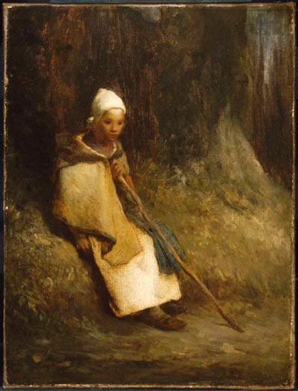 Shepherdess Sitting at the Edge of the Forest: ca 1848-49